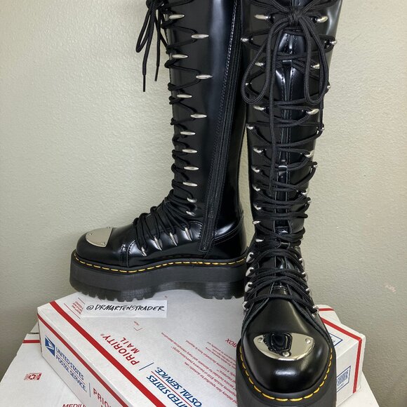 Dr. Martens 1b60 Max Lace LTT boots US 5.5 britain platform jadon aggy 1420 quad - Picture 8 of 15